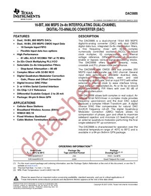 DAC5688IRGCT datasheet  